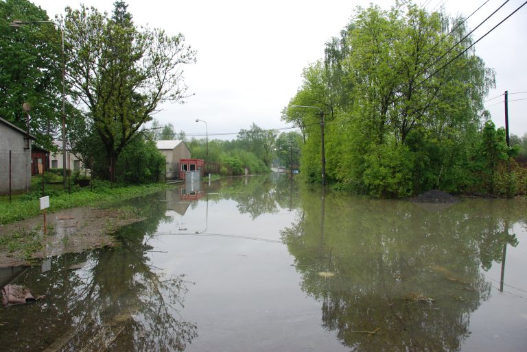 Následky povodní v ostravském areálu ALBA roce 2010